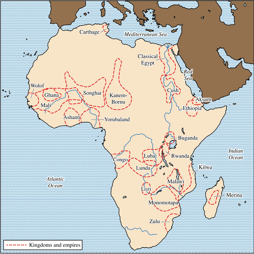 Map of Africa's Kingdoms and Empires