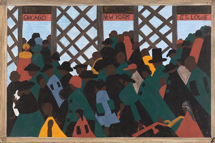 The Migration Series by Jacob Lawrence, 1940-1941 (various panels, in particular Panel No. 1)